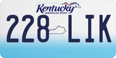KY license plate 228LIK