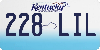 KY license plate 228LIL