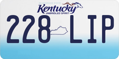 KY license plate 228LIP