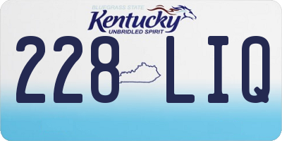 KY license plate 228LIQ