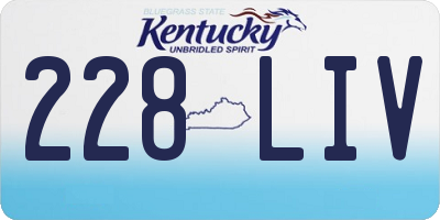 KY license plate 228LIV