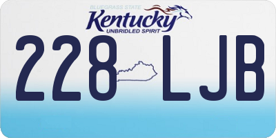 KY license plate 228LJB