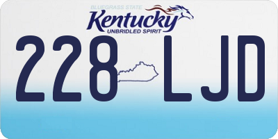 KY license plate 228LJD