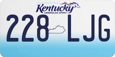 KY license plate 228LJG