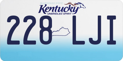 KY license plate 228LJI