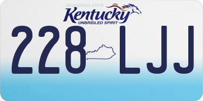 KY license plate 228LJJ