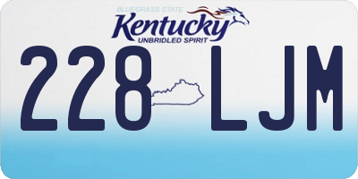 KY license plate 228LJM