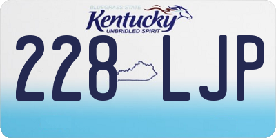 KY license plate 228LJP
