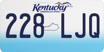 KY license plate 228LJQ