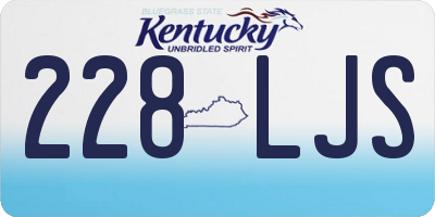 KY license plate 228LJS