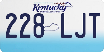 KY license plate 228LJT