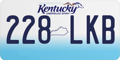 KY license plate 228LKB