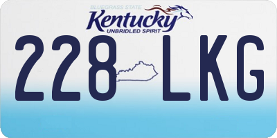 KY license plate 228LKG