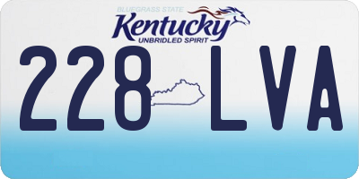 KY license plate 228LVA