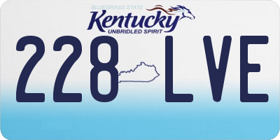 KY license plate 228LVE