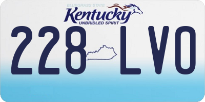 KY license plate 228LVO