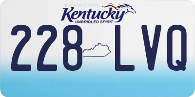 KY license plate 228LVQ