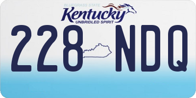 KY license plate 228NDQ