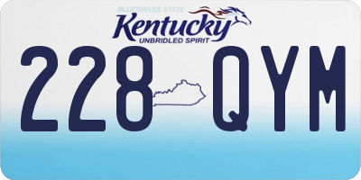 KY license plate 228QYM
