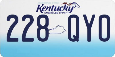 KY license plate 228QYO