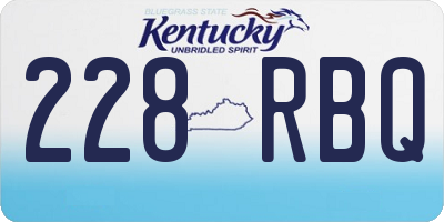 KY license plate 228RBQ