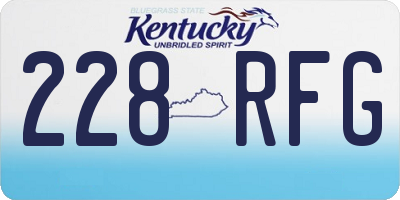 KY license plate 228RFG