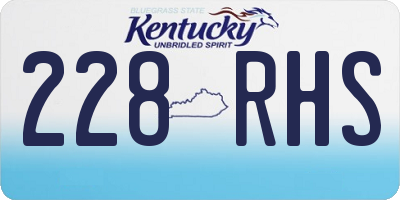 KY license plate 228RHS