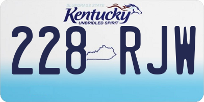 KY license plate 228RJW