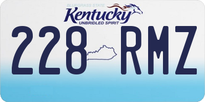 KY license plate 228RMZ