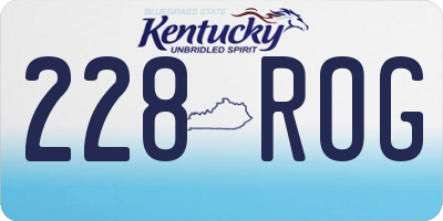 KY license plate 228ROG
