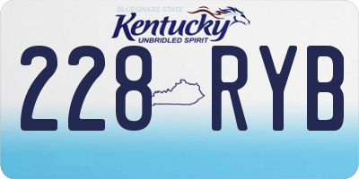 KY license plate 228RYB