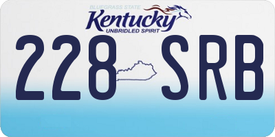 KY license plate 228SRB