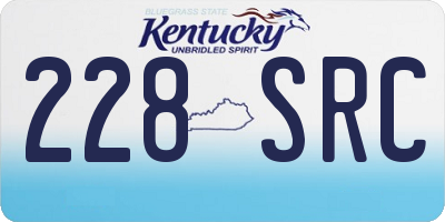 KY license plate 228SRC