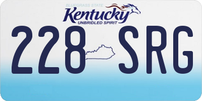 KY license plate 228SRG