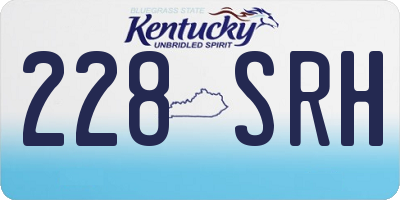 KY license plate 228SRH