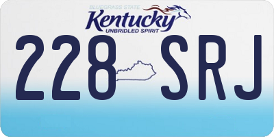 KY license plate 228SRJ