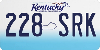 KY license plate 228SRK