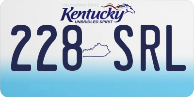 KY license plate 228SRL