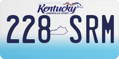 KY license plate 228SRM