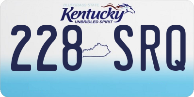 KY license plate 228SRQ