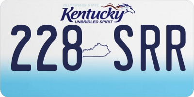 KY license plate 228SRR
