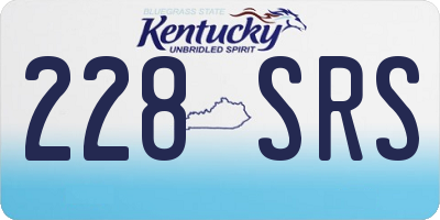 KY license plate 228SRS
