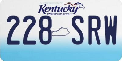 KY license plate 228SRW