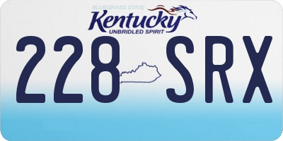 KY license plate 228SRX