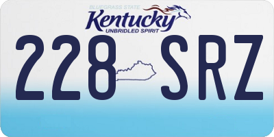 KY license plate 228SRZ