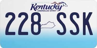 KY license plate 228SSK