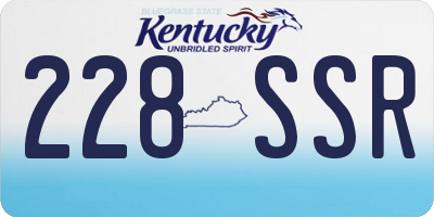 KY license plate 228SSR