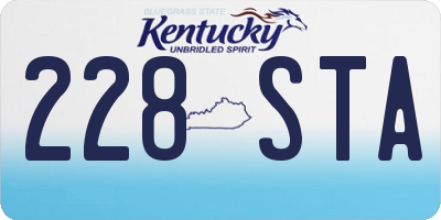 KY license plate 228STA