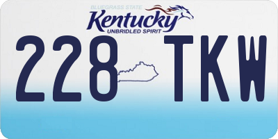 KY license plate 228TKW