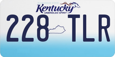 KY license plate 228TLR